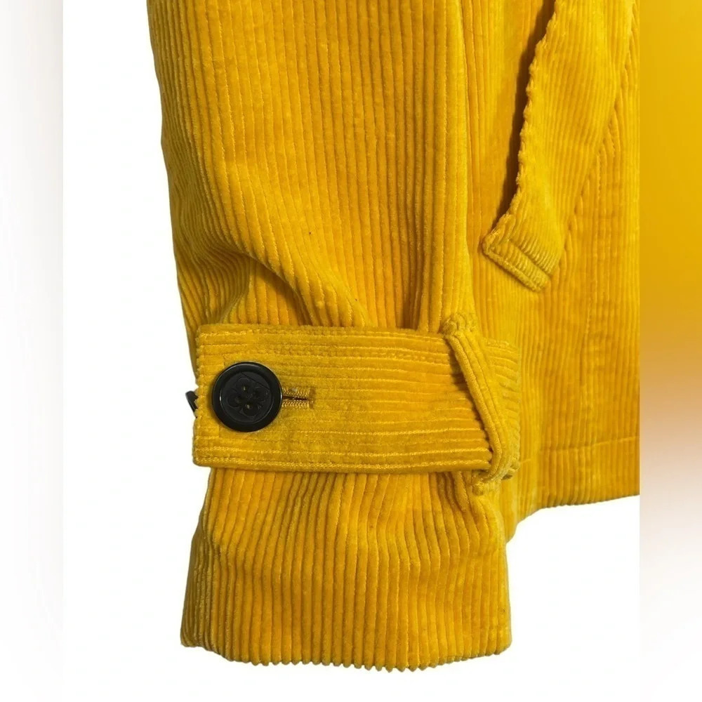 Liz Claiborne Yellow Corduroy Double Breasted Jacket Size Small - Picture 6 of 8